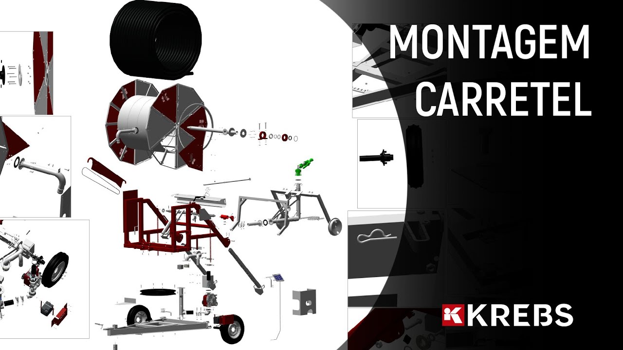 Montagem Carretel Enrolador KREBS