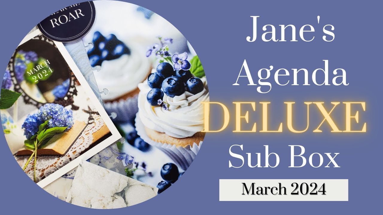 Focus On Your Wellbeing With Your Planner!  Jane's Agenda Deluxe Planner Subscription Box/March 2024