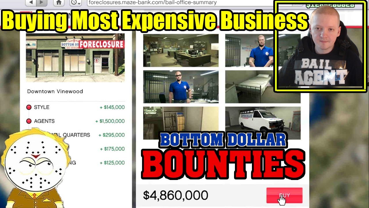 GTA Online Bottom Dollar DLC Buying The Most Expensive Bail Office And Doing First First 4 Bounties
