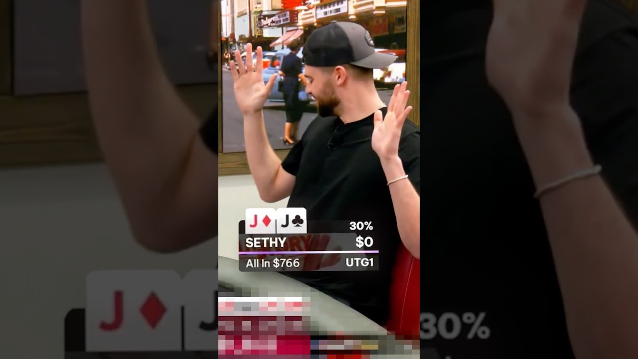 I HATE POCKET JACKS 😂😭 #fyp #comedy #poker #pokeronline #texasholdem #gambling #casino #sethypoker