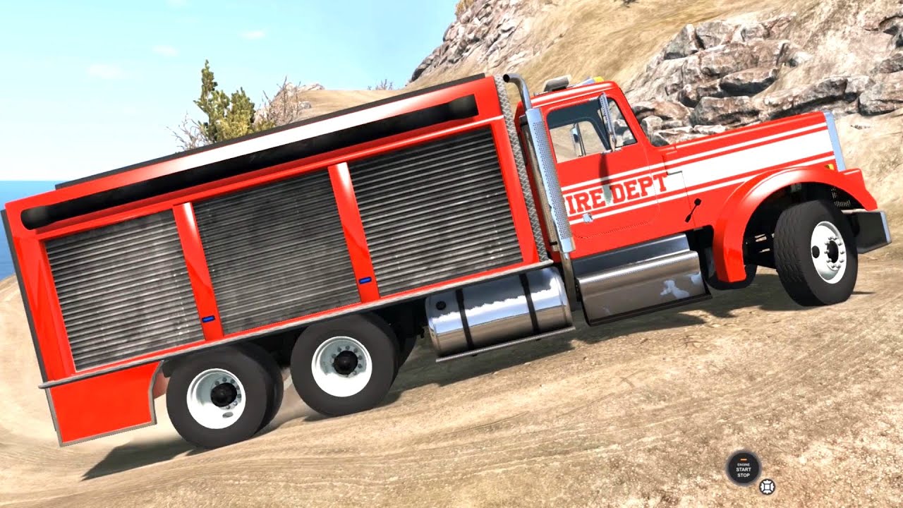 BeamNG Drive - Fire Truck on the Small Island USA Part 2