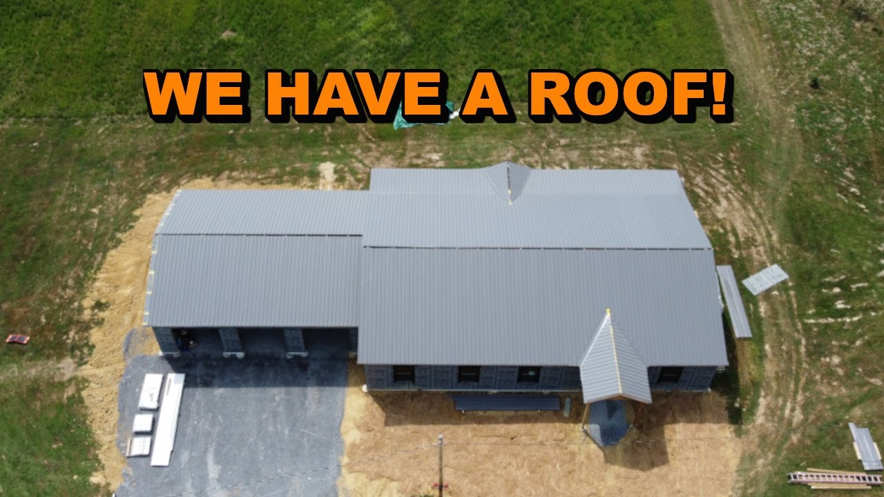 We Have a Roof! - Installing Metal Roofing on the Front of the House & Garage