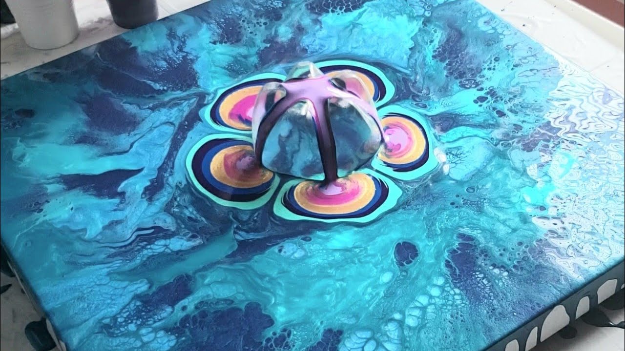 [342] Simple Beginners Lesson ! Dutch Pour Flower🌼|Large Bottle Bottom Technique|