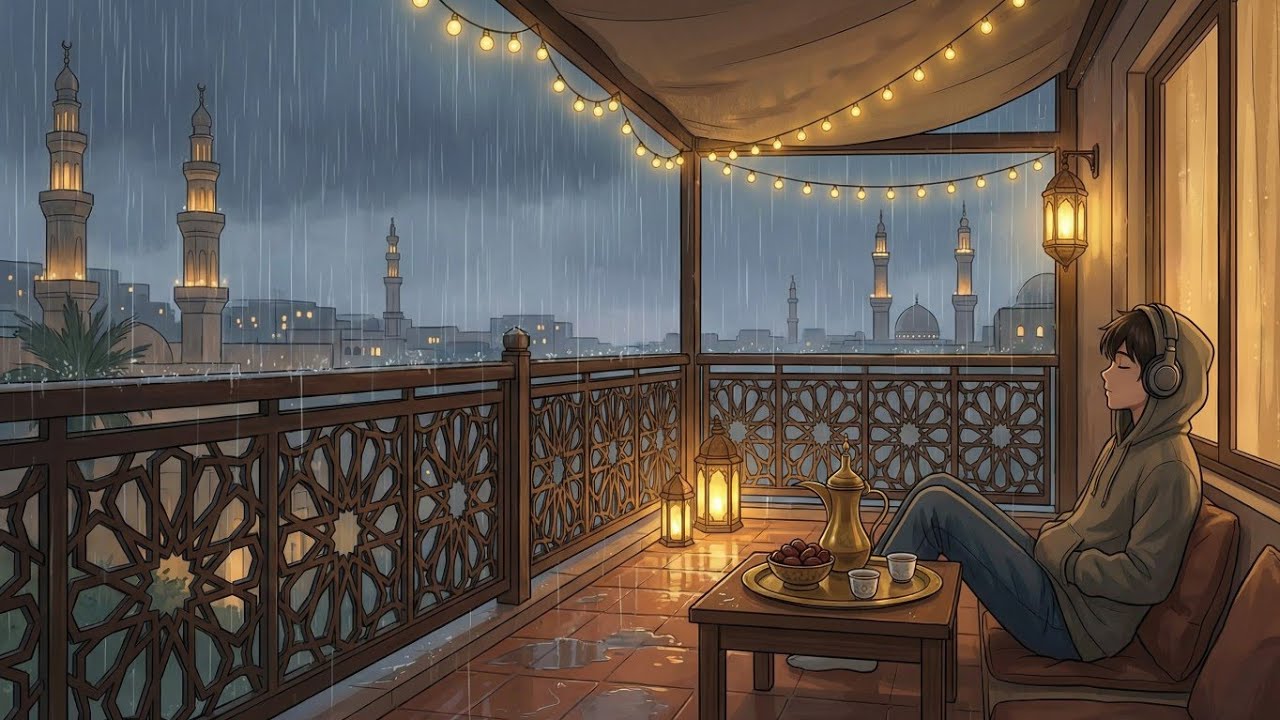 موسيقى بيانو هادئة مع صوت المطر للنوم السريع والمذاكرة والراحة النفسية
