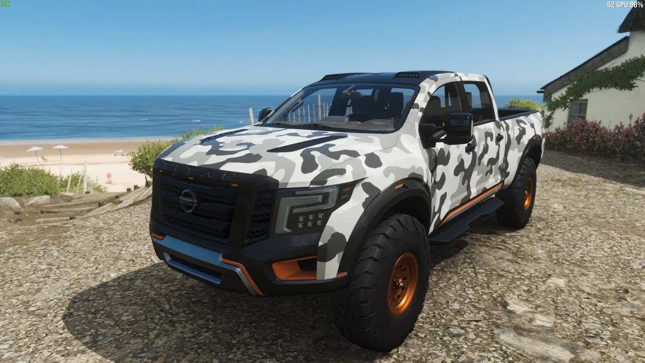 Forza Horizon 4 - 2016 Nissan Titan Warrior Concept FE - Car Show Speed Jump Crash Test .