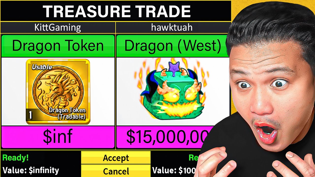 Обмен токенов DRAGON на фрукты DRAGON в течение 24 часов в Blox Fruits