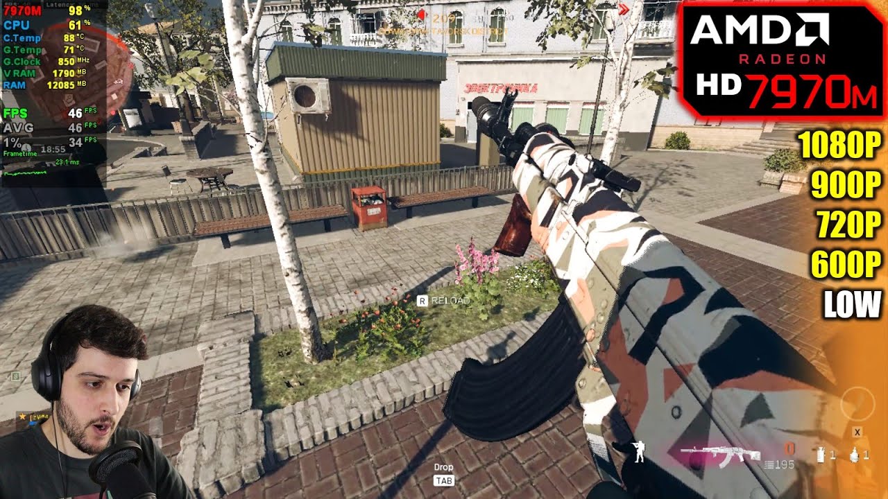 HD 7970M | COD Warzone - S4 - 1080p, 900p, 720p, 800x600