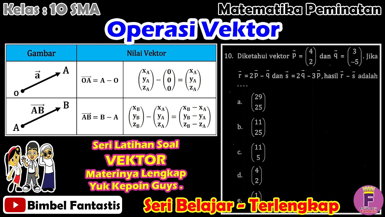 Operasi Vektor || Seri Belajar || No 10 || 2022/K10/S2/MP/B1/UK2 || Mtk Peminatan 10