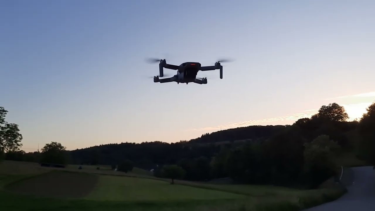 Flug über Eichsel (Baden) & Region bei Sonnenuntergang / Dämmerung - DJI Mini2