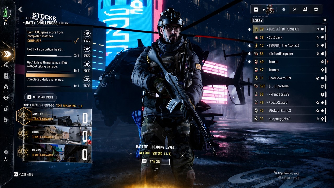 ПЕРВЫЙ ВЗГЛЯД: Главное меню, интерфейс и лобби Modern Warfare 4 (Демонстрация раннего мультиплеер...