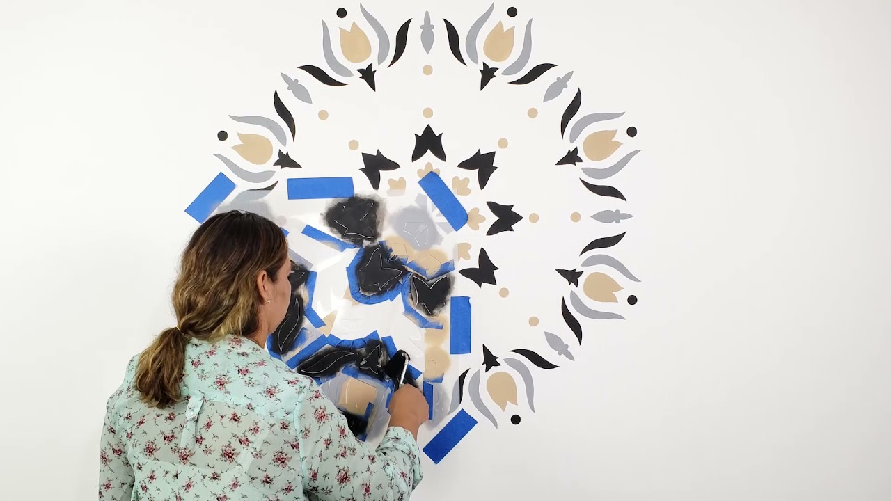 CÓMO PINTAR MANDALA CON PLANTILLA
