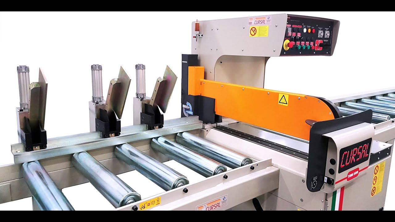 TOM Ø500 CURSAL - Semiautomatic cross cut saw with pneumatic stops for sawmill_woodworking 226
