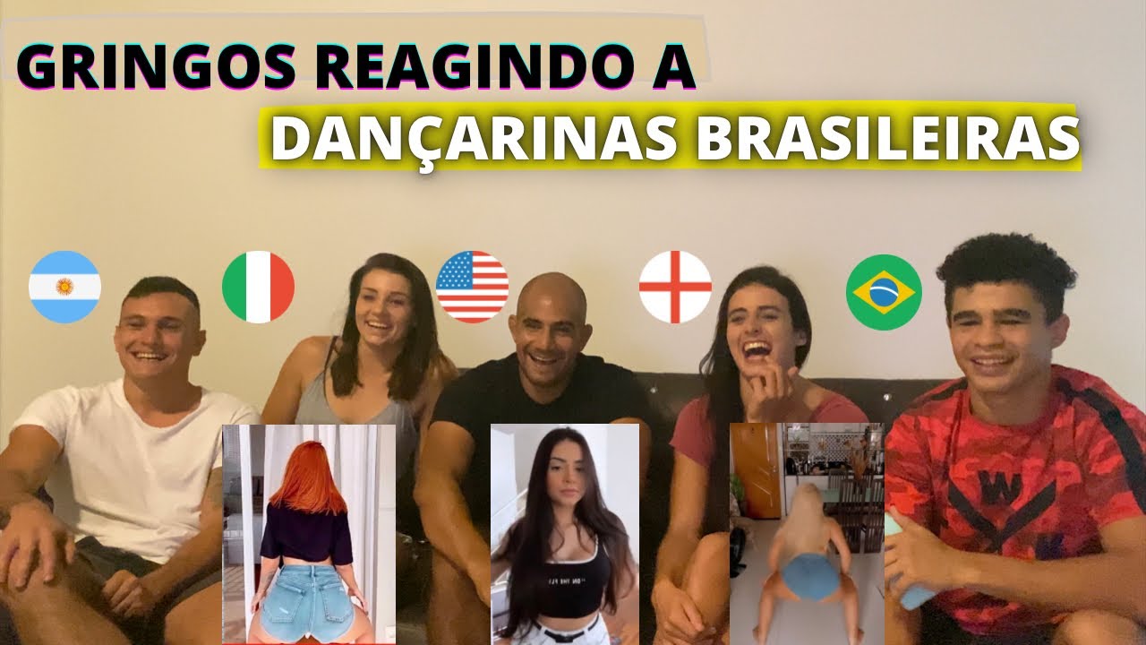 GRINGOS REAGINDO A DANÇARINAS BRASILEIRAS (Lara Silva, Tainá Costa e Thainara Cabral).