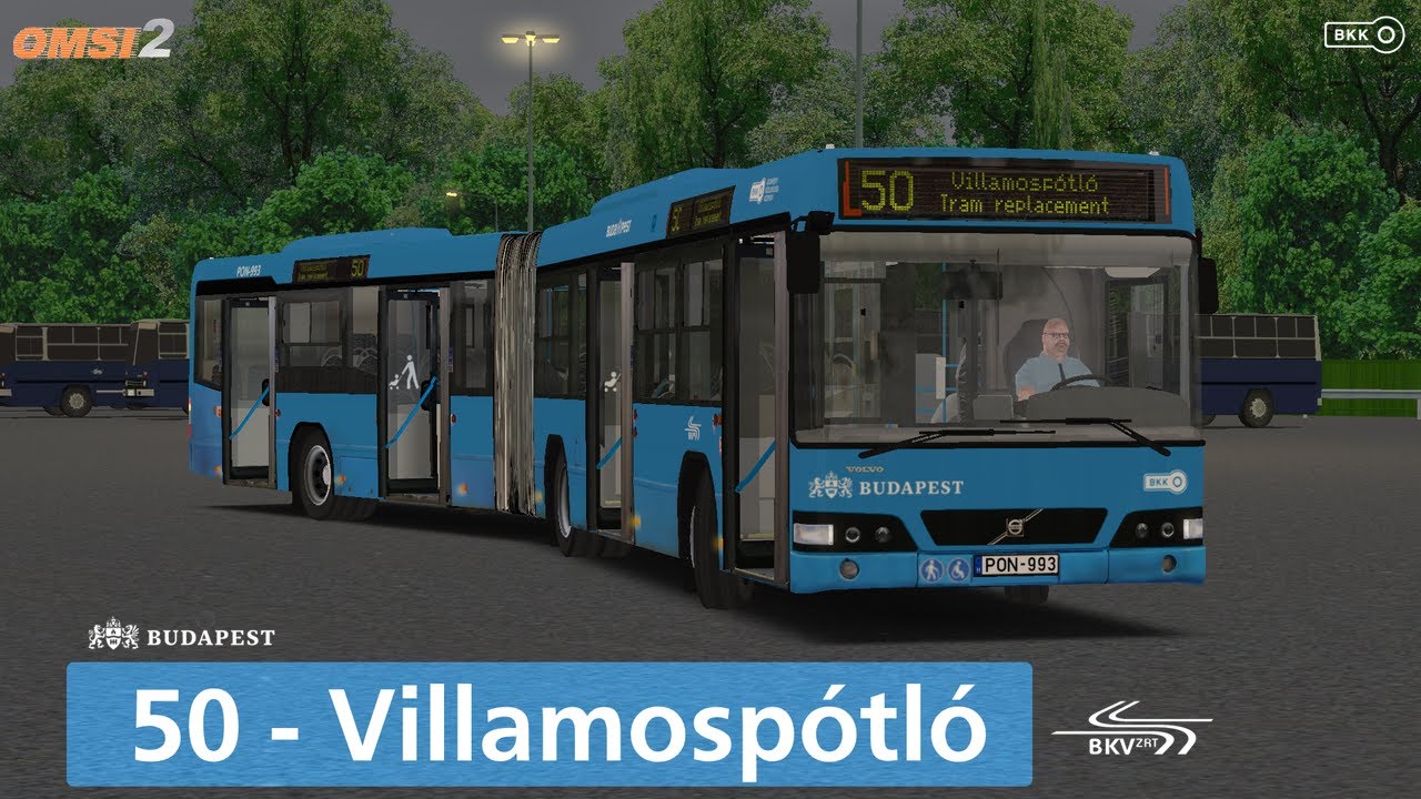Húsvéti OMSI 2 🐰Dél-Pest 5.2 - 50 villamospótló - Volvo 7700A BKV mód \ PON-993 \