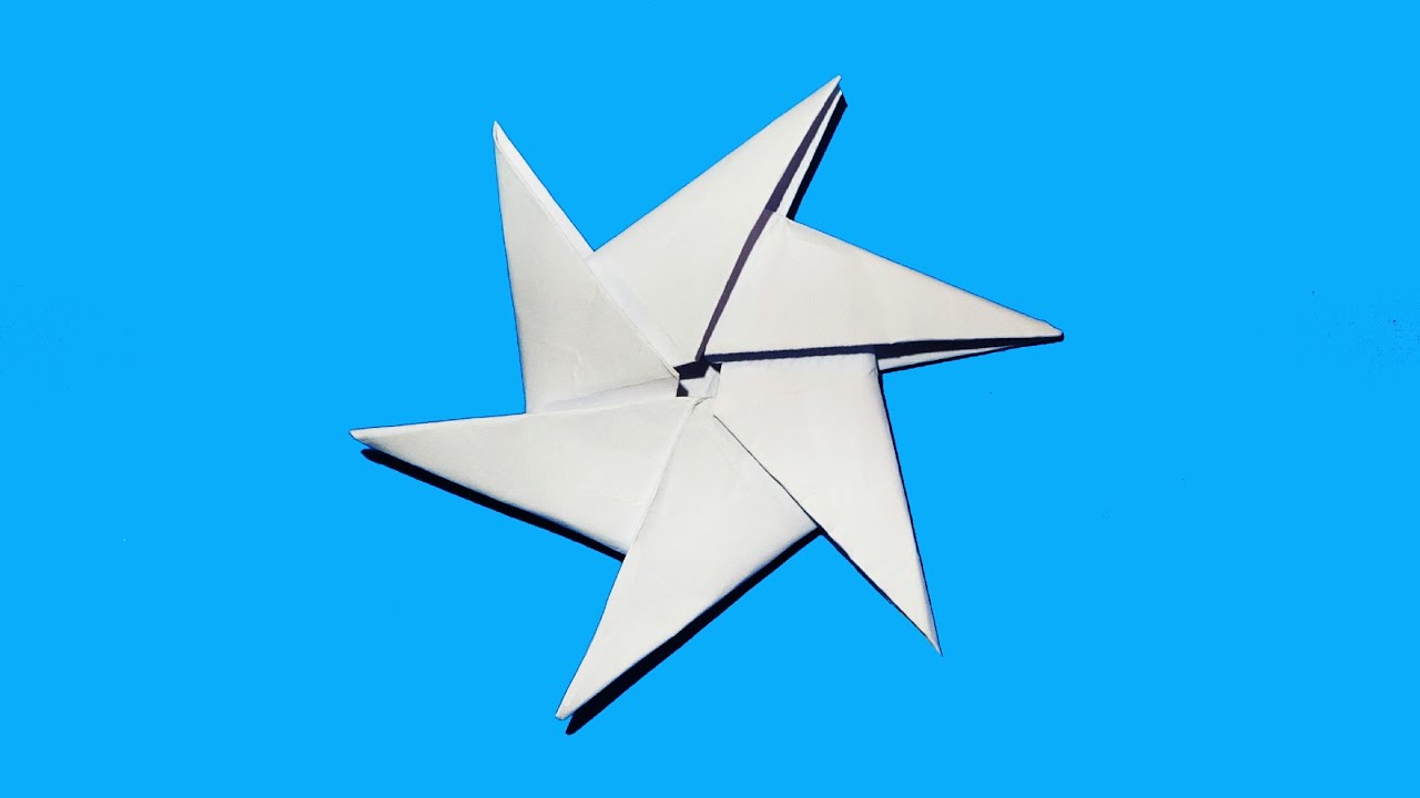 Como hacer un shuriken de papel (6 puntas)