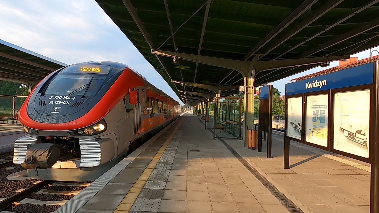 Przejazd pociągiem Polregio SA 139-22 z Kwidzyna do Malborka