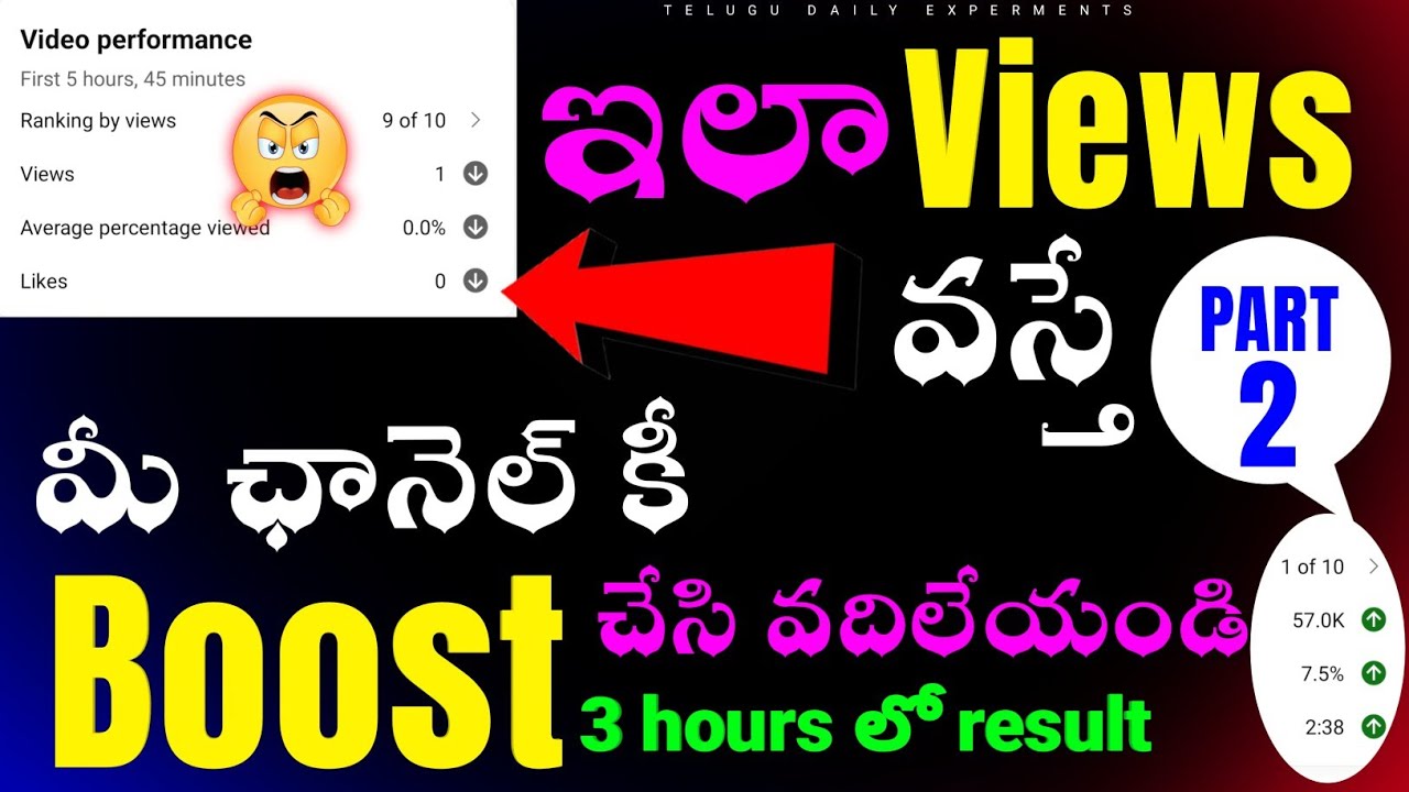 😱 ఈ Trick వాడితే 60 నిమిషాల్లో 1K Views వచ్చాయి! | Telugu Daily Experiment #2