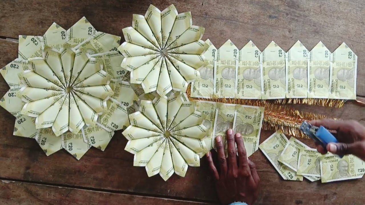 20 के नोटिस से माला बनाने वाला डिजाइन वीडियो दूल्हा माला बनाना सीखे