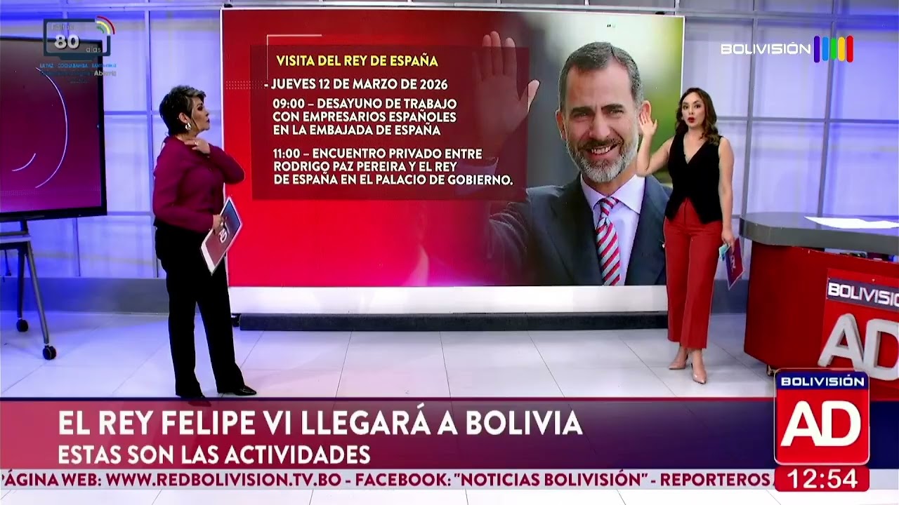 Conozca la agenda del rey Felipe VI en Bolivia