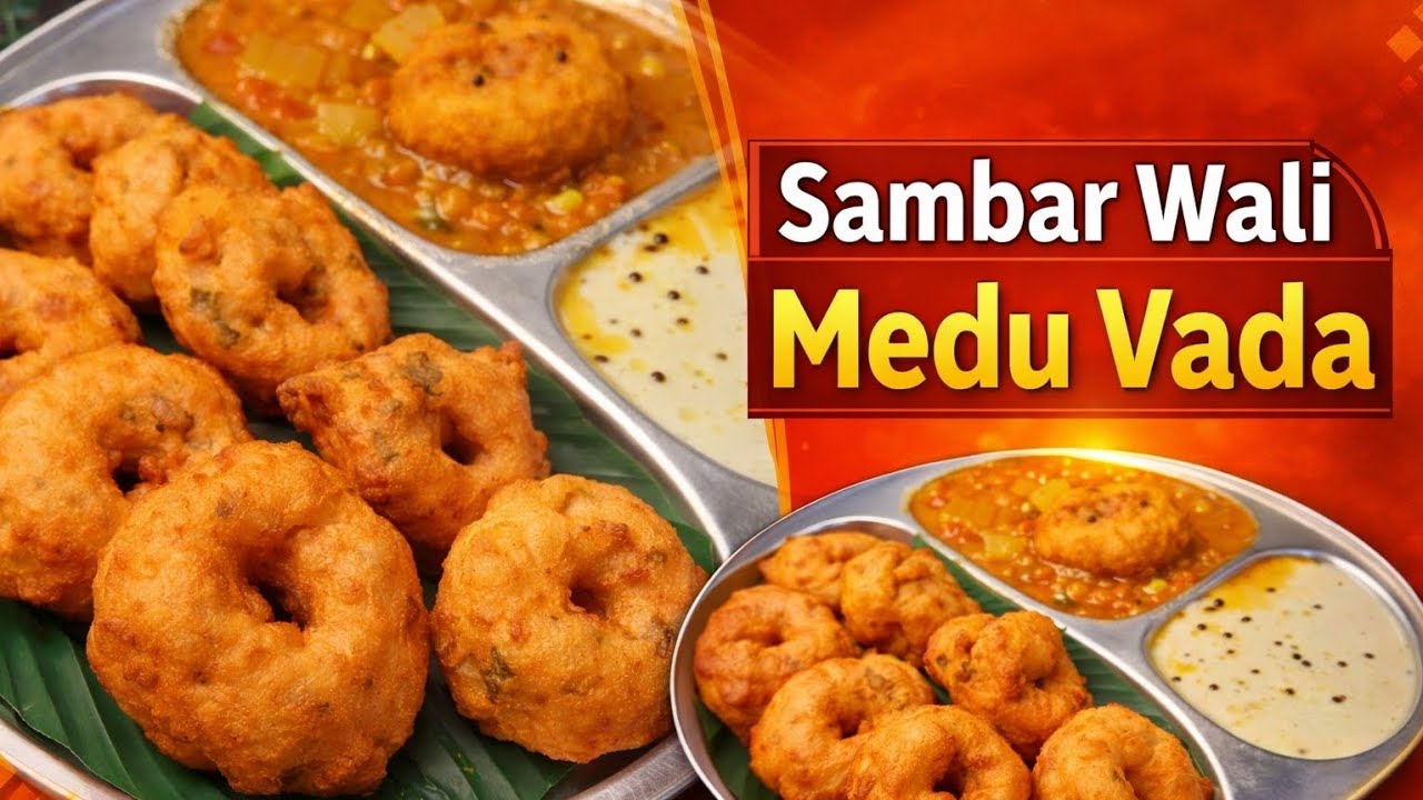 Samber Wali Medu vada.Samber Vada recipe.Medu Vada recipe.Urad Daal Vada.South Indian samber Vada.