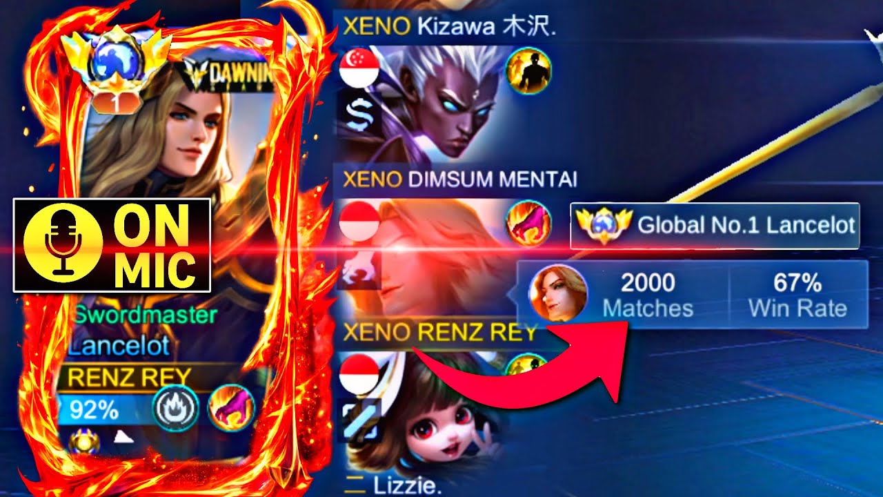 AKHIRNYA KITA RESMI MENDAPATKAN 2000 MATCHES LANCELOT DI RANKED GAMEPLAY MLBB!! 🤩 RENZ REY