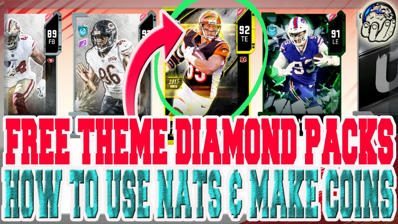 FREE THEME DIAMOND 2.0 PACKS! HOW TO USE FREE NAT CARDS TO EARN MUTCOINS! [Madden 20 Ultimate Team]