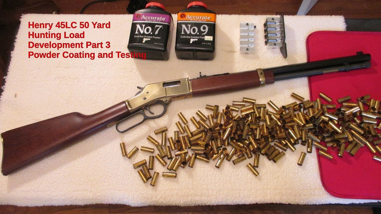 Henry 45LC 50 Yard Hunting Load DevelopmentPart 3 Powder Coating and Testing