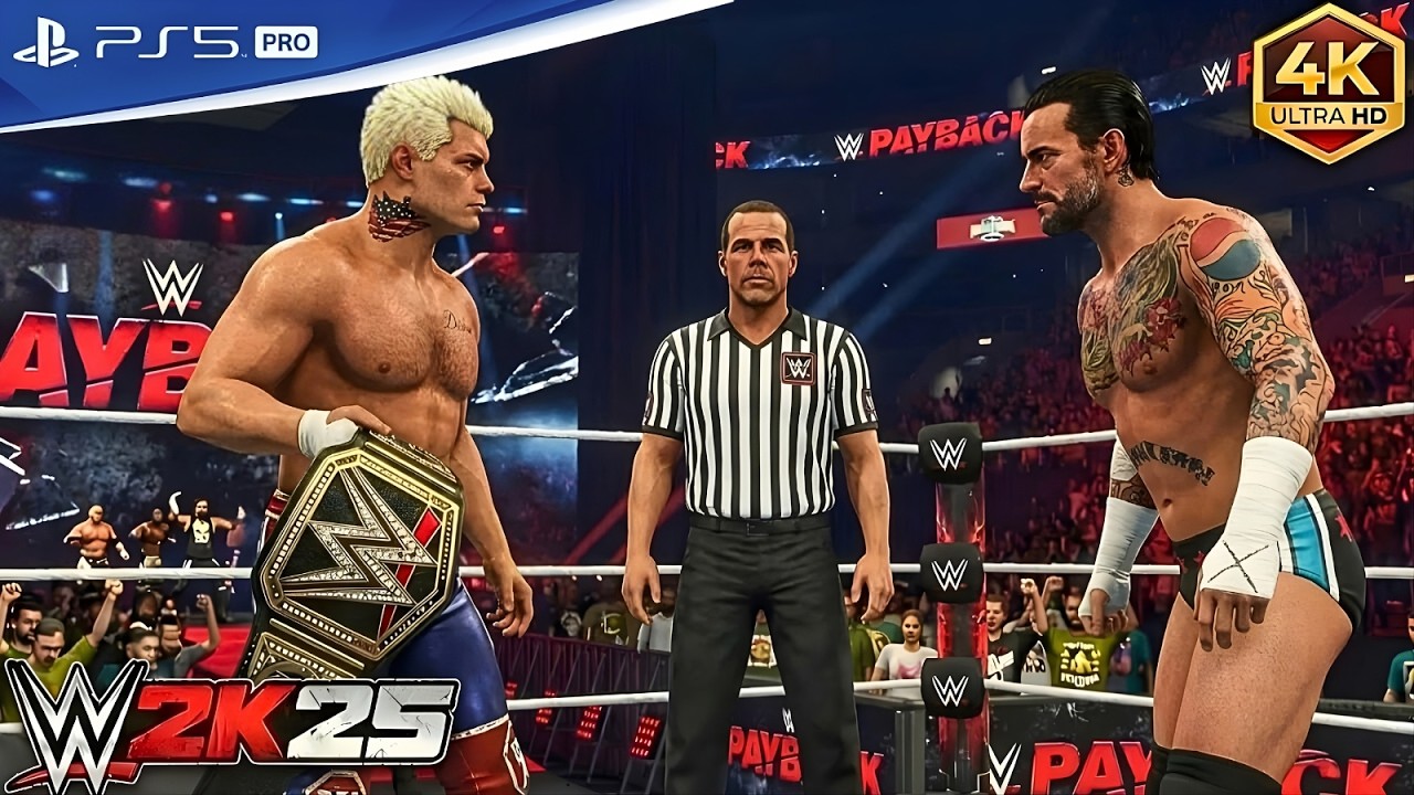 WWE 2K25 | Cody Rhodes vs CM Punk | Payback Match | Shawn Michaels as Special Guest Referee
