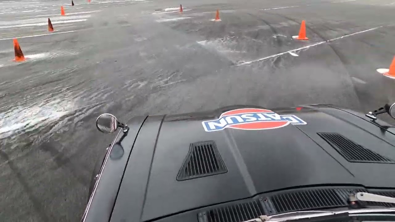 The Last Snow-cross event at Pitt Race Datsun 280zx Fun!