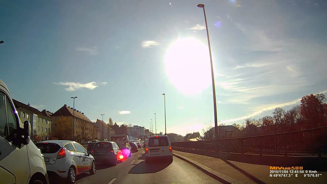 D: Würzburg. Fahrt auf der B 19 von Norden bis Rottendorfer Str.. November 2015