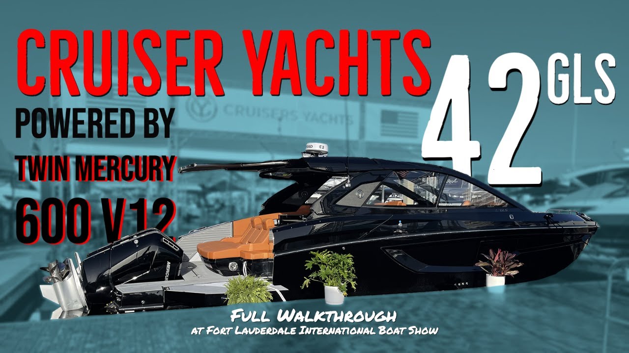 Twin Mercury 600 V12 on 42 GLS Cruiser Yachts