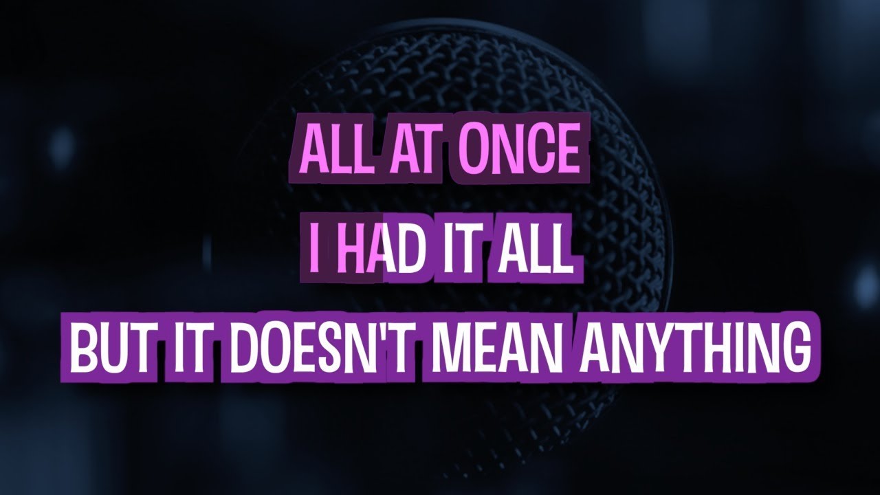 Doesn't Mean Anything (Karaoke) - Alicia Keys