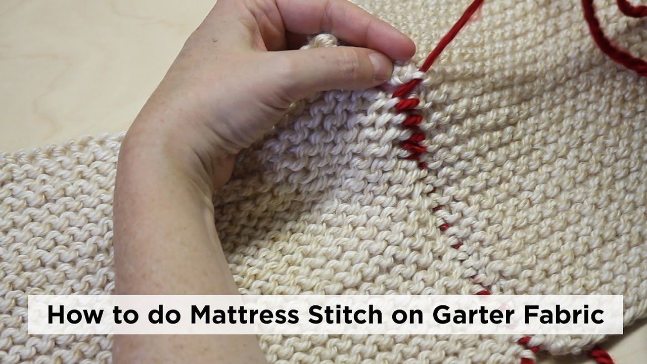 How to Seam Knitting - Mattress Stitch on Garter Fabric