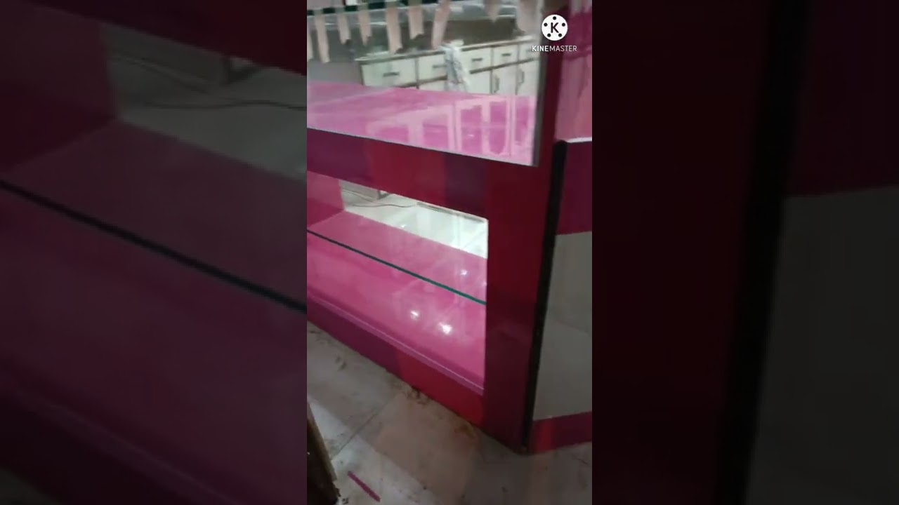 shop counter with glass