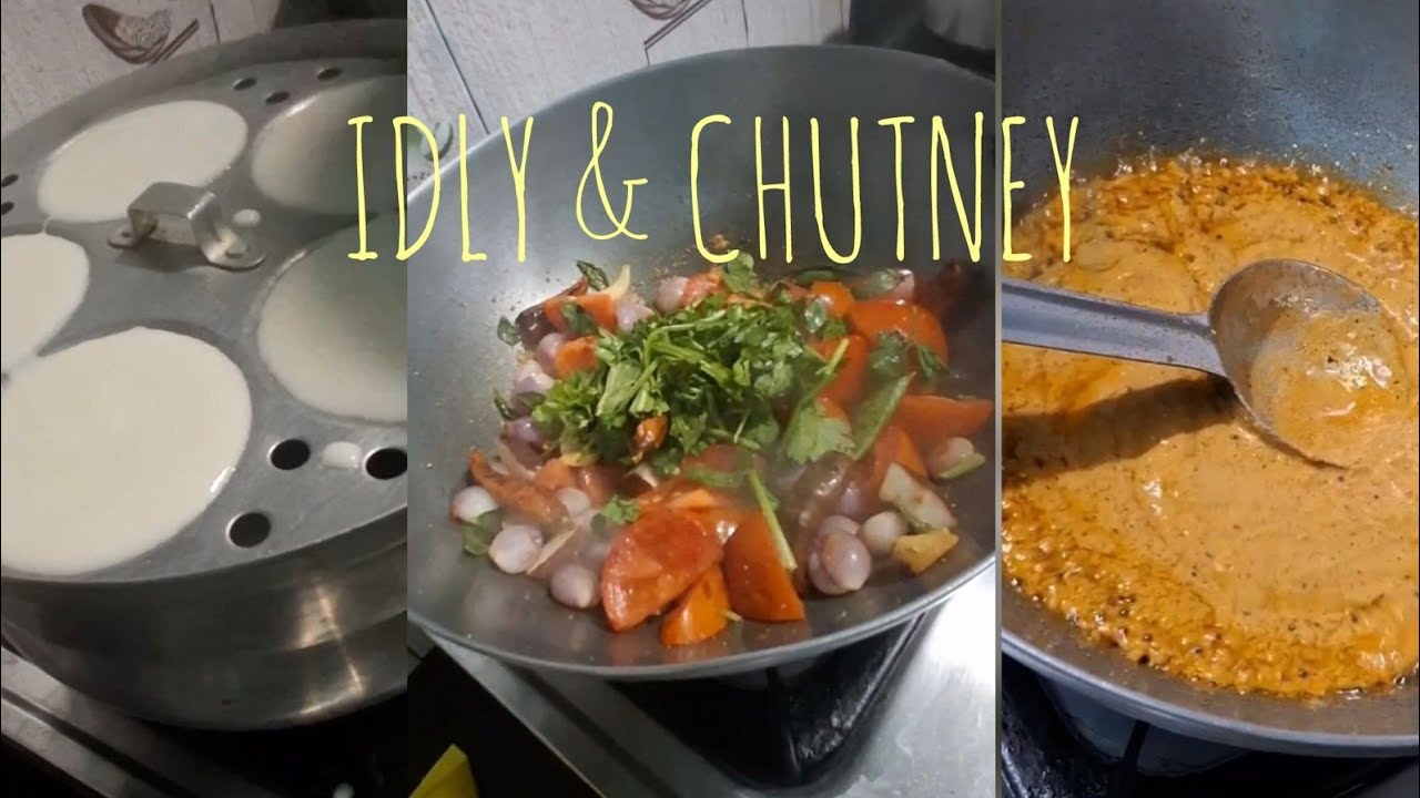 IDLY & CHUTNEY Dinner Combo 🍽 #youtube #mycooking #homemadedishes #tasty #south #dish #subscribe