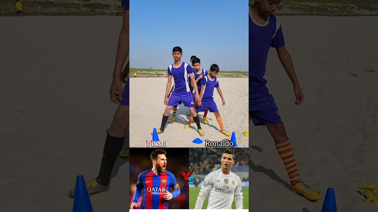 Ronaldo vs Messi or Mbappe fans 🤔 #shorts #football #fans #messi #ronaldo #mbappe #trending #viral
