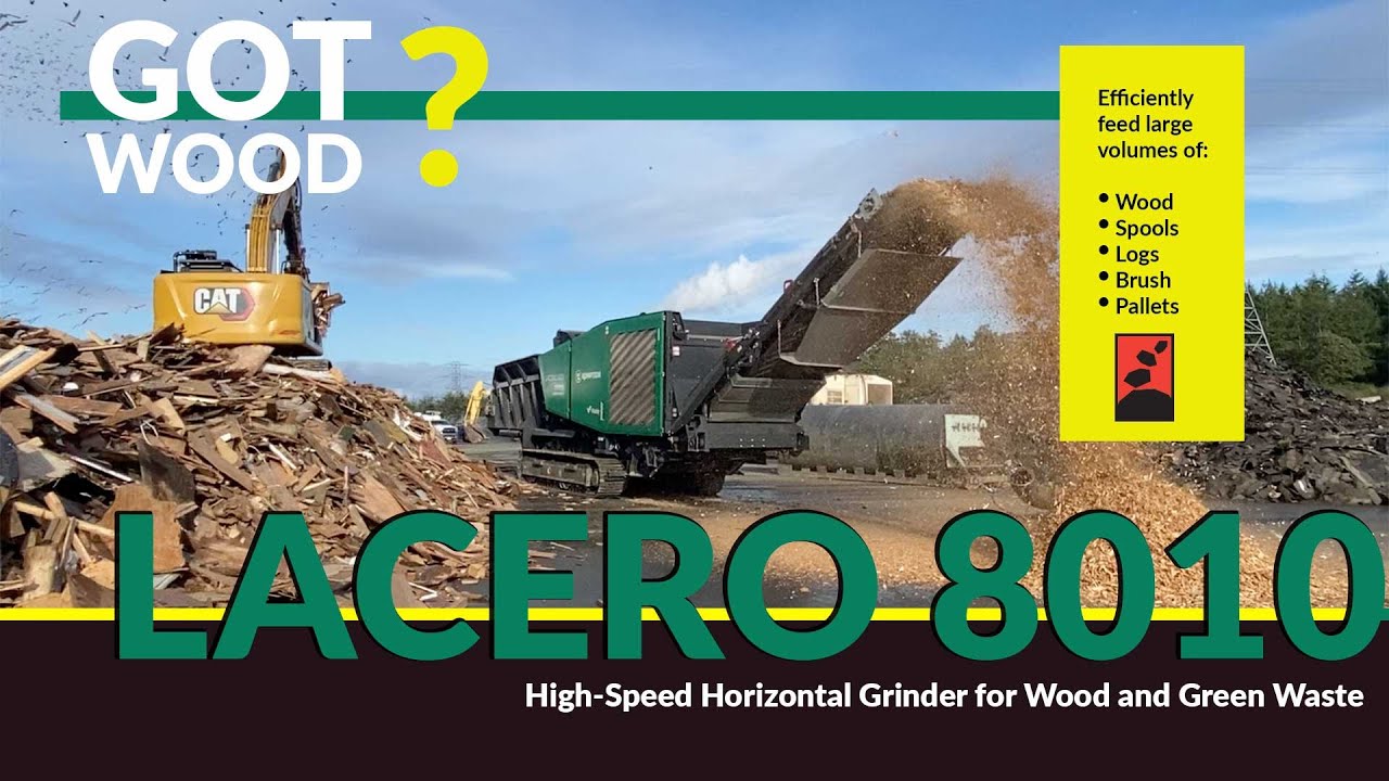 Komptech Lacero 8010 High-Speed Horizontal Grinder For wood and Green Waste