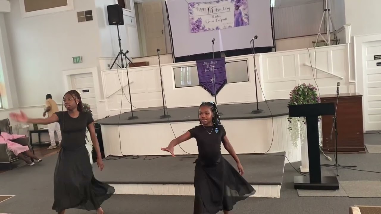 Kennedy & Nylah’s dance presentation for Pastor Doris Colquitt