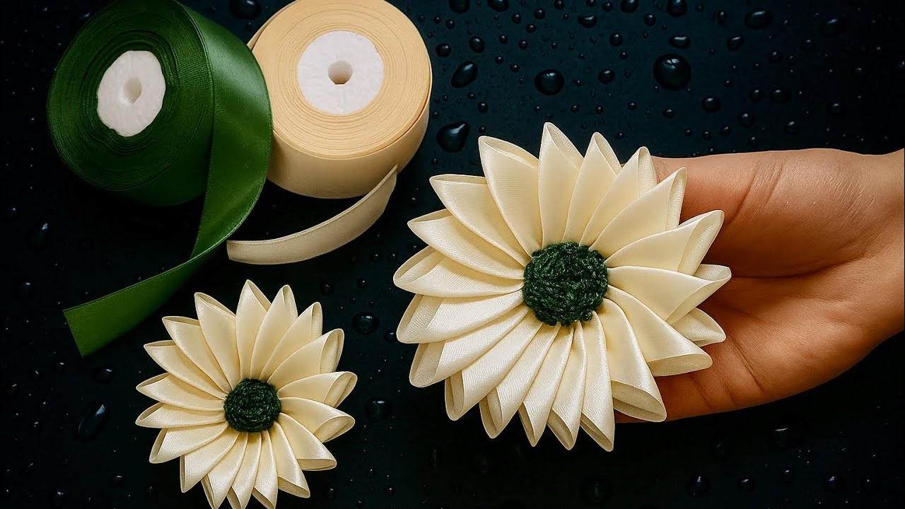 How to Make a Satin Ribbon Flower | Easy DIY Ribbon Craft Tutorial Step by Step