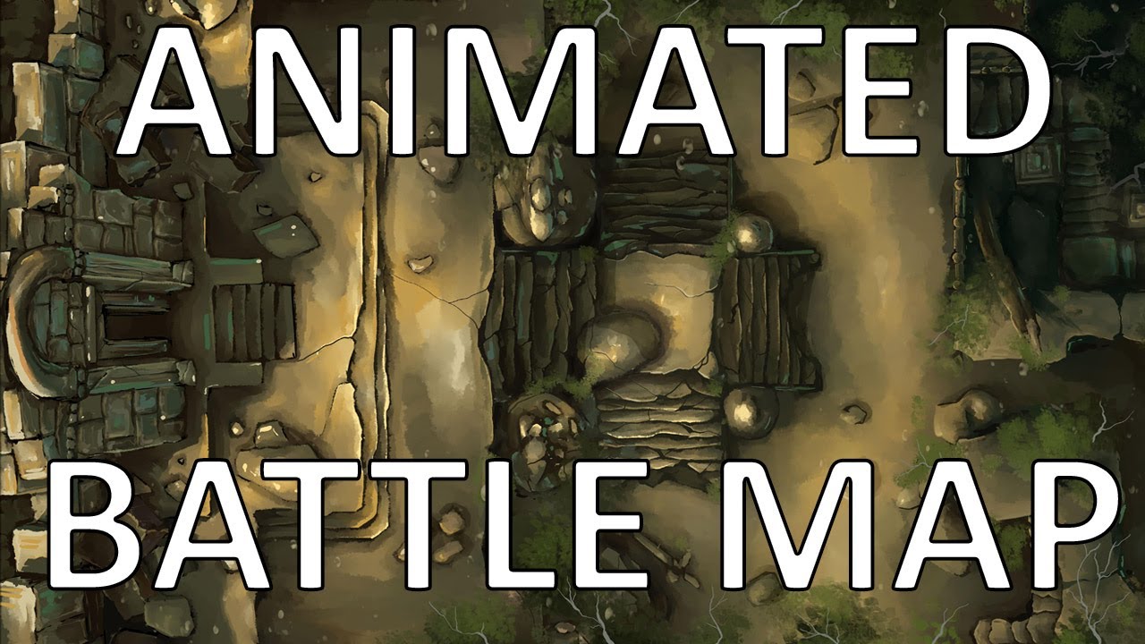 Animated Battle Map for D&D / Pathfinder / TTRPG - Forgotten Temple by DWW