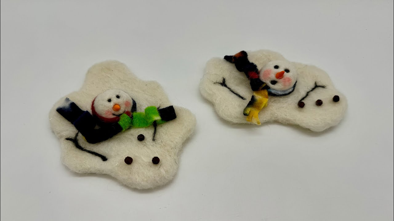 Валяние иглой - МЕЛТИ СНЕГОВИК (урок по набору)