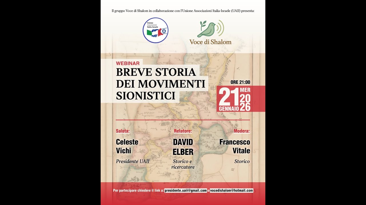 BREVE STORIA DEI MOVIMENTI SIONISTICI