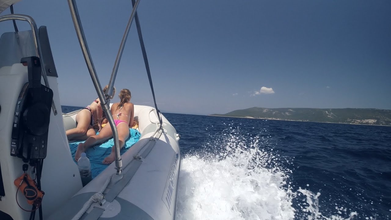 Zodiac RIB boat trip , snorkeling Cres (Kovačine) Croatia July 2016