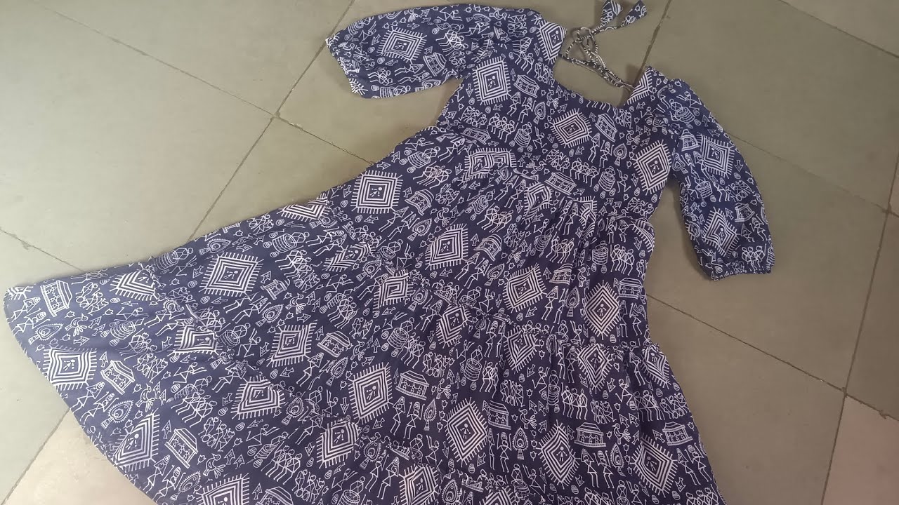 Saree convert to anarkali dress 😯 #viral #anarkali #dress #cuttingandstitching #gown 