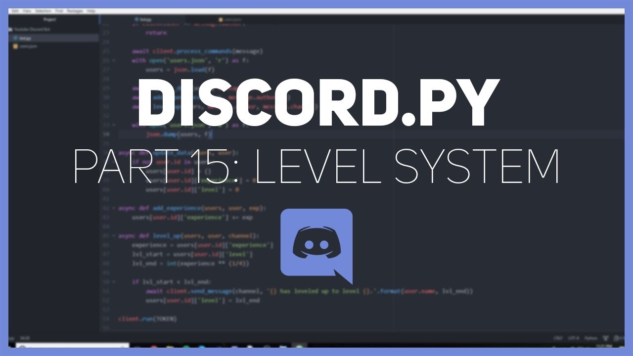 Discord.py: Making a Discord bot (Part 15: Level System)