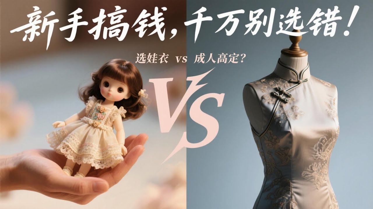 新手搞钱，千万别选错！娃衣 vs 成人定制！裁缝新手必看！零基础学缝纫！零基础学做衣服！