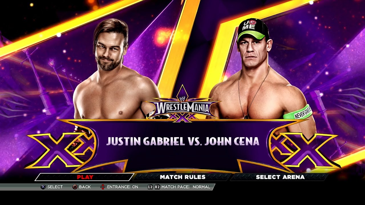 WWE 2K15 PS3 - Justin Gabriel VS John Cena [2K][mClassic]