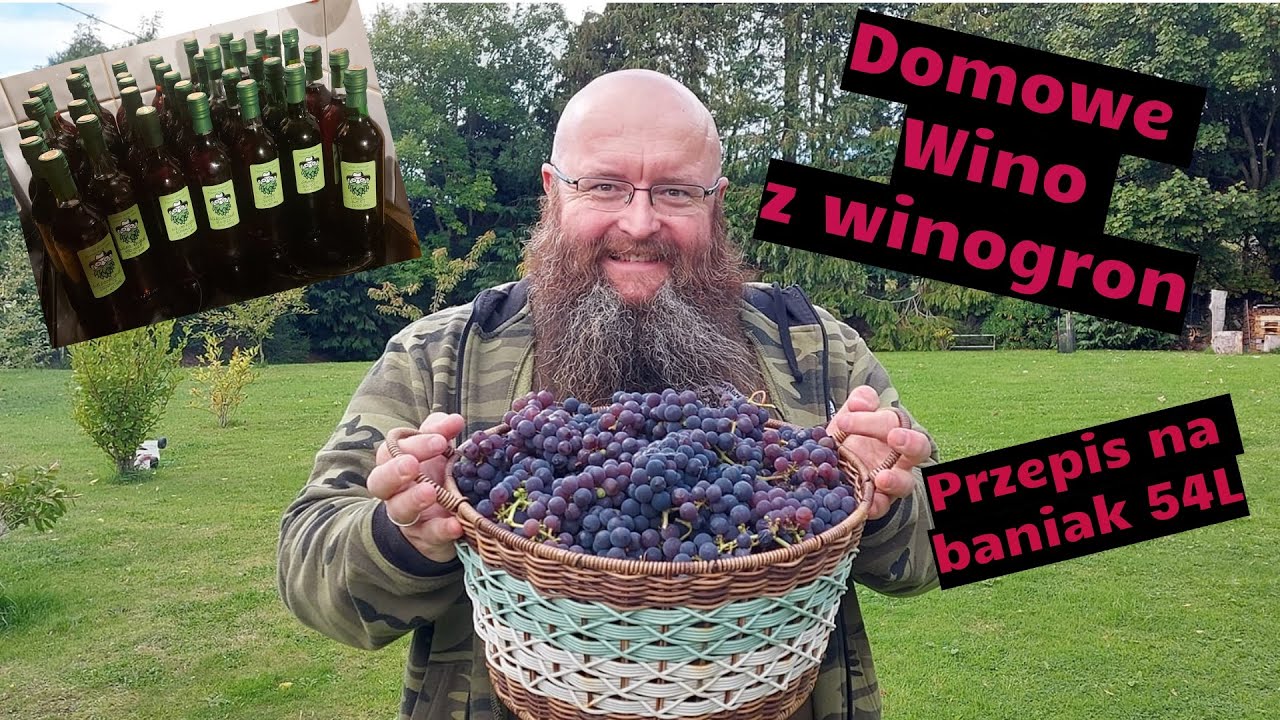 Wino z winogron - przepis na balon 54L