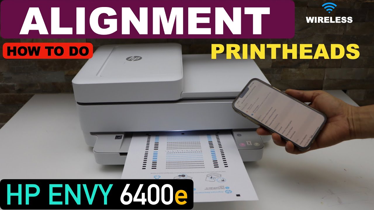 Выравнивание печатающей головки HP Envy 6400e.