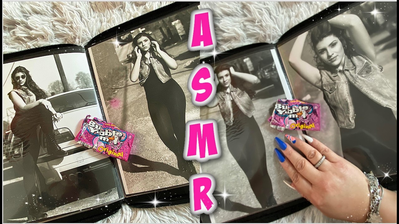 ASMR (Modeling Portfolio Tracing) Story Time Chewing Gum